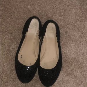 Tory Burch Black Suede Flats